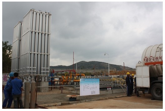 我市首座LNG釋放站建成，燃?xì)獗９┠芰⒂兴嵘?>                            <div   id="ysuk6aogu8g"   class="con">
                                <span id="ysuk6aogu8g"    class="title">我市首座LNG釋放站建成，燃?xì)獗９┠芰⒂兴嵘?/span>
                                <p class="des">
	10月30日，我市首座液化天然氣（LNG）釋放站在北部新城高中壓站內(nèi)建成并投入運(yùn)行，現(xiàn)每天的正常補(bǔ)充量達(dá)到3萬(wàn)方。該站設(shè)計(jì)氣化能力3000方/小時(shí)，如連續(xù)氣化可以增加供應(yīng)量8萬(wàn)方/日，將提升我市燃?xì)獗９┠芰Α?


	&nbsp;


	我市由于處于川氣東送供氣范圍，受上游供氣不足等因素影響，氣源一直較為緊張。隨著天然氣市場(chǎng)的快速發(fā)展，客戶量不斷增加，特別是工業(yè)客戶的增加和增產(chǎn)，用...</p>
                            </div>
                            <div   id="ysuk6aogu8g"   class="time">
                                <span id="ysuk6aogu8g"    class="day">27</span>
                                <span id="ysuk6aogu8g"    class="year-month">2013-11</span>
                            </div>
                        </a>
                    </li>
                                        <li>
                        <a href="show.php?Id=105" target="_blank">
                            <img src=